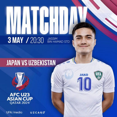 Изрображение 'Сегодня сборная Узбекистана сыграет в финале Кубка Азии U23'