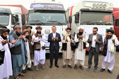 Изрображение 'Хоким Сурхандарьи доставил 169 тонн продовольствия для афганского народа (фото)'