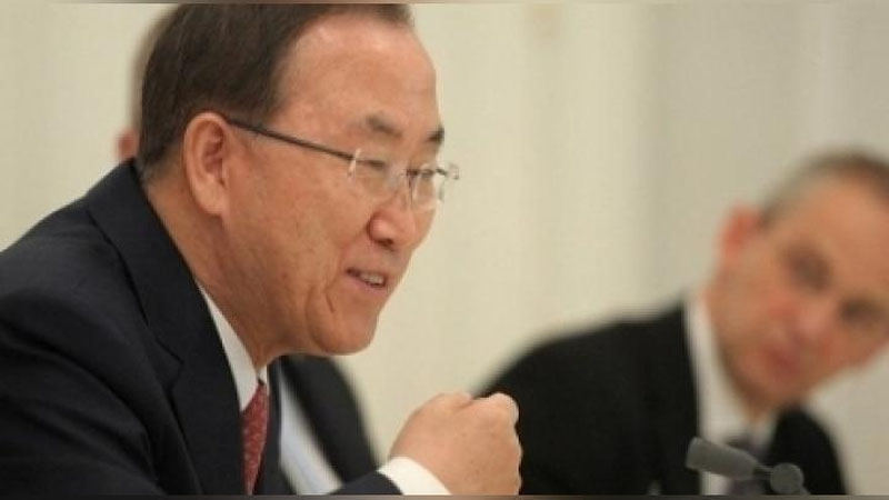 Изрображение 'ПАН ГИ МУН ПОЗДРАВИЛ ШАВКАТА МИРЗИЁЕВА'