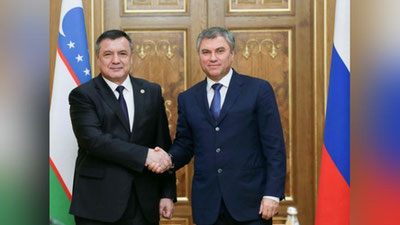 Изрображение 'СПИКЕРЫ ЗАКОНОДАТЕЛЬНЫХ ПАЛАТ ПАРЛАМЕНТА УЗБЕКИСТАНА И РФ ПРОВЕЛИ ВСТРЕЧУ В МОСКВЕ '