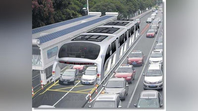 Изрображение 'В Китае создан автобус, которому не страшны пробки'