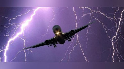 Изрображение 'МОЛНИЯ ПРОЖГЛА ФЮЗЕЛЯЖ САМОЛЕТА МЮНХЕН-МОСКВА'