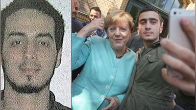 Изрображение 'В сети нашли селфи Меркель с "брюссельским смертником"'