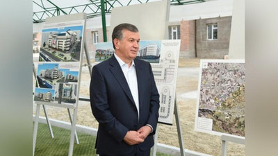 Изрображение 'ШАВКАТ МИРЗИЁЕВ ПОБЫВАЛ НА СТРОИТЕЛЬНОЙ ПЛОЩАДКЕ НА МАССИВЕ СЕРГЕЛИ'