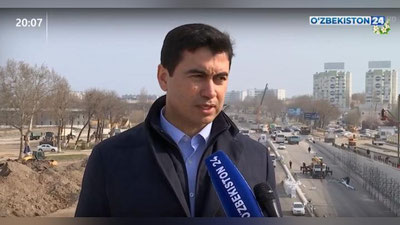 Изрображение 'Замхокима попросил потерпеть ташкентцев до завершения строительства моста (видео)'
