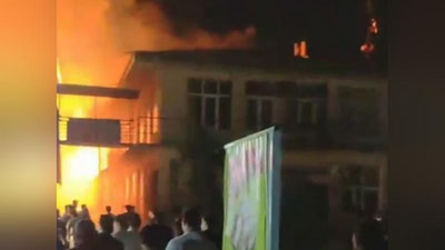 Изрображение 'В Самаркандской области произошло два пожара на объектах торговли (видео)'