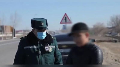 Изрображение 'В Хорезме остановили 14-летнего водителя за рулем "Малибу" (видео)'