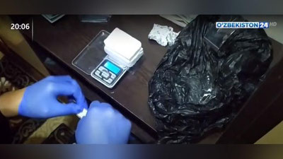 Изрображение 'В Ташкенте задержали торговцев кокаином (видео)'