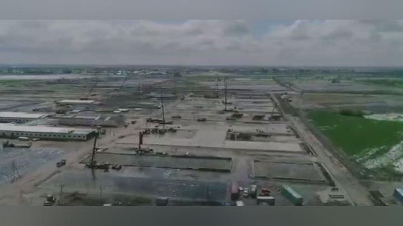 Изрображение 'Видео: строительство вирусологической больницы в Зангиате'