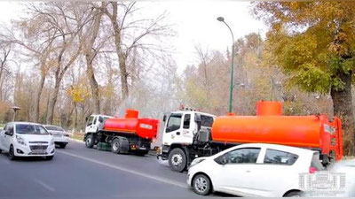 Изрображение 'Фото, видео: В Ташкенте отмывают улицы от пыли (фото, видео)'