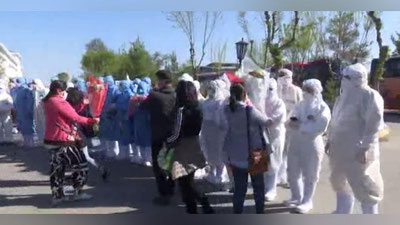 Изрображение 'Закончился срок карантина для 180 граждан, размещенных в санатории НГМК (видео)'