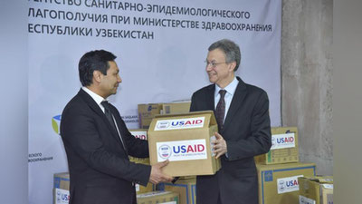 Изрображение 'USAID передало Узбекистану средства индивидуальной защиты'