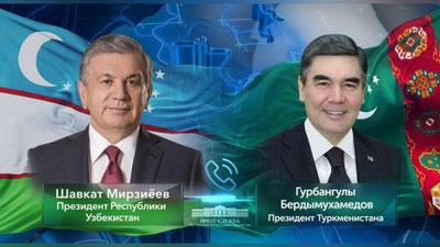 Изрображение 'Главы Узбекистана и Туркменистана обсудили события в Кыргызской Республике'