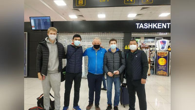 Изрображение 'Сборная Узбекистана по теннису вылетела в США для участия в Кубке Дэвиса'