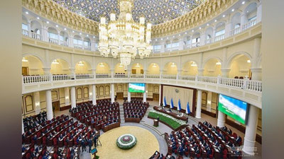 Изрображение 'Видео: Совместное заседание Законодательной палаты и Сената Олий Мажлиса'