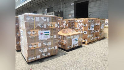 Изрображение 'Из Южной Кореи направлен очередной гуманитарный груз в Узбекистан'