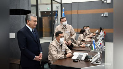 Изрображение 'Видео: визит главы государства в центр АО "Региональные электрические сети" и технопарк в Ташкенте'