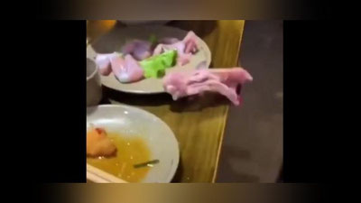 Изрображение 'Кусок курицы сбежал из тарелки: странное видео из Флориды'