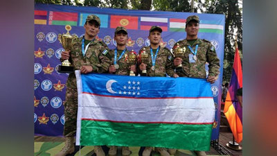 Изрображение 'Узбекистанцы заняли третье место на военно-спортивных играх курсантов СНГ'
