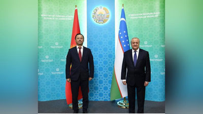 Изрображение 'Главы МИД Узбекистана и Кыргызстана провели встречу в Ташкенте'