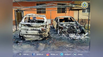 Изрображение 'Поджог двух дорогих авто в центре Ташкента: комментарий ГУВД (видео)'