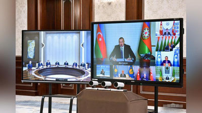 Изрображение 'Президент принял участие во внеочередном саммите Совета сотрудничества тюркоязычных государств'