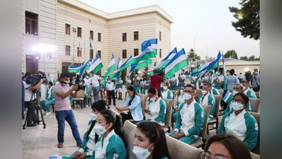 Изрображение 'Паралимпийцы Узбекистана отправились в Токио'