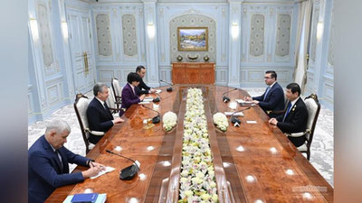 Изрображение 'Президент Узбекистана принял генсека Всемирной таможенной организации'