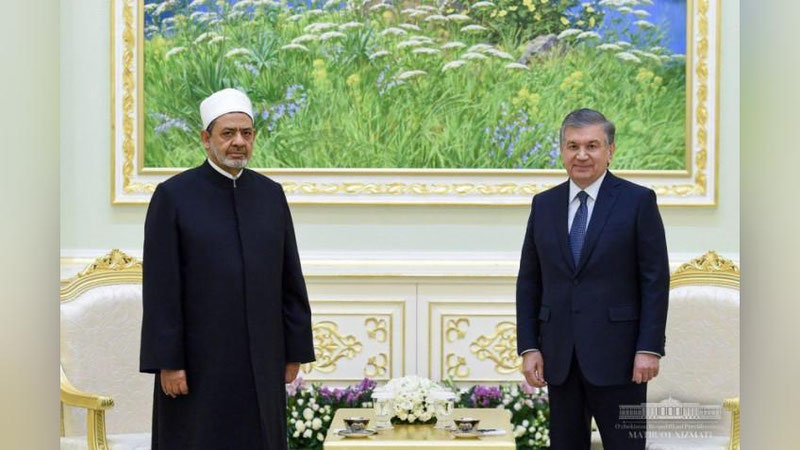 Изрображение 'ПРЕЗИДЕНТ УЗБЕКИСТАНА ПРИНЯЛ ВЕРХОВНОГО ИМАМА ЕГИПТА'