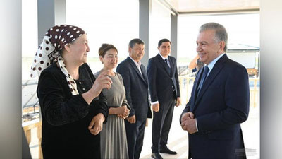 Изрображение 'Президент завершил рабочую поездку в Хорезм (видео)'