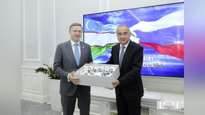 Изрображение 'Хоким Ташкента встретился с делегацией из Татарстана'