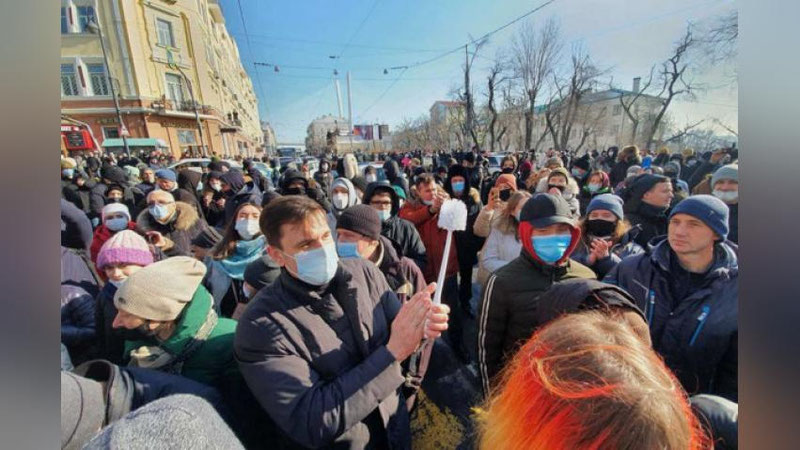 'Butun Rossiya bo`ylab norozilik namoyishlari boshlandi. Hammasi Navalniy uchun (foto)'ning rasmi