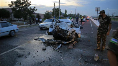 Изрображение 'Водитель "Нексии" в Гулистане не пережил столкновение с грузовиком'