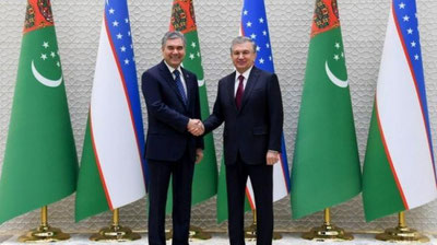 Изрображение 'Главы Узбекистана и Туркменистана обсудили перспективы сотрудничества'