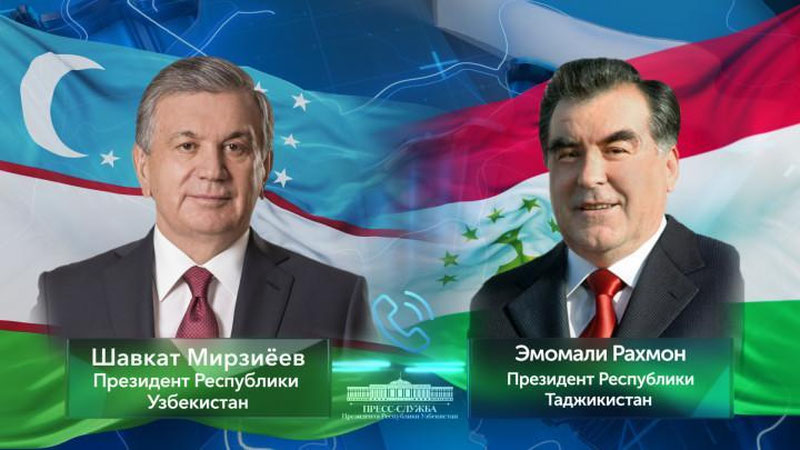 Изрображение 'Шавкат Мирзиёев по телефону поздравил Эмомали Рахмона с днем рождения'