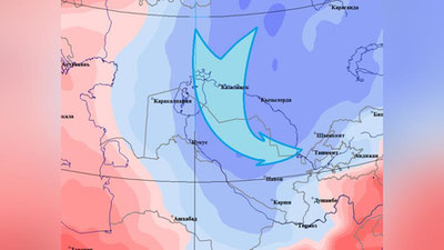 Изрображение 'Узгидромет распространил экстренное предупреждение о грядущем сильном похолодании'
