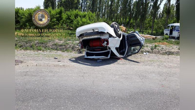 Изрображение 'В Ферганской области перевернулась "Ласетти": погиб несовершеннолетний пассажир'