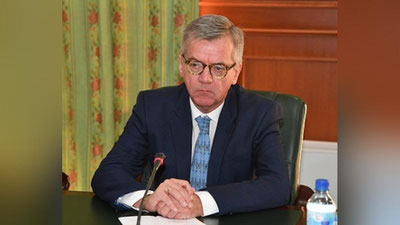 Изрображение 'Глава МИД принял нового Посла Дании с резиденцией в Москве'