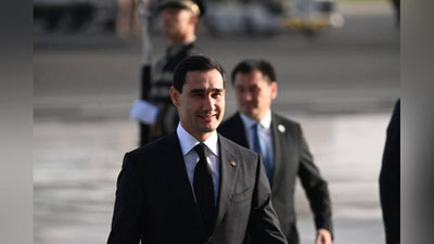 'Turkmaniston prezidenti Serdar Berdimuhamedov Samarqandga etib keldi'ning rasmi