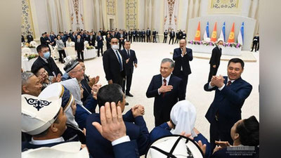 Изрображение 'Фото: Официальный прием в честь визита Президента Кыргызстана'