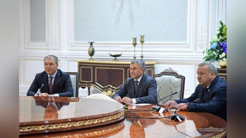 Изрображение 'Президент принял председателя Госдумы России'