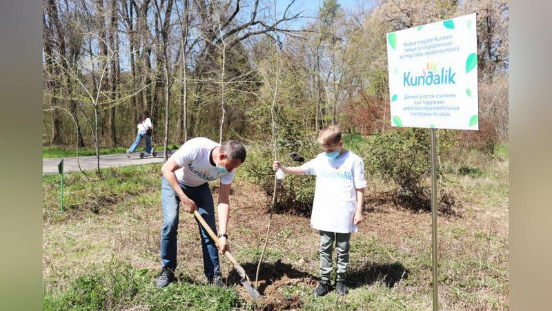 Изрображение 'В Ботаническом саду Ташкента высажены новые деревья (фото)'