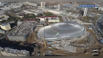 Изрображение 'ВИДЕО: СТРОИТЕЛЬСТВО ЛЕДОВОГО КОМПЛЕКСА В ТАШКЕНТЕ'