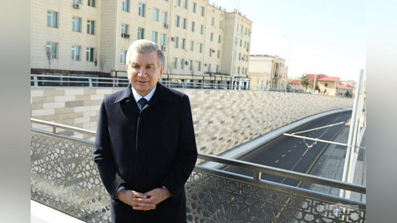 Изрображение 'Глава государства ознакомился с новыми дорожными объектами в Самарканде'