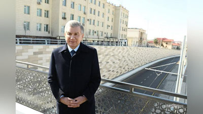 Изрображение 'Глава государства ознакомился с новыми дорожными объектами в Самарканде'