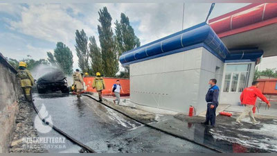 Изрображение 'Работники, допустившие пожар на АЗС в Коканде, уволены'