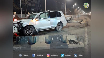 Изрображение 'Водитель внедорожника уснул за рулем и спровоцировал ДТП на посту "Шарк" в Ташкенте'