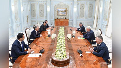 Изрображение 'Президент Узбекистана принял председателя правления крупнейшего венгерского банка'