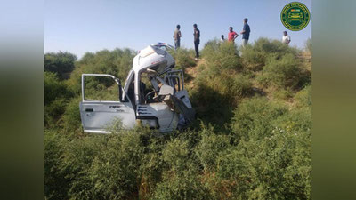 Изрображение 'В Кашкадарье в столкновении с грузовиком погибли водитель и пассажир "Дамаса" (фото)'