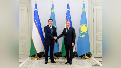 Изрображение 'Шавкат Мирзиёев принял Премьер-министра Казахстана Аскара Мамина'